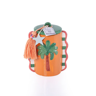 جار قريقعان سيراميك - برتقالي فاتح