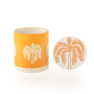 Round gergean with cover - Orange