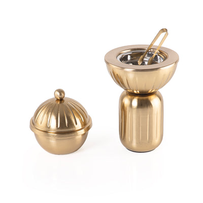 طقم 3 قطع (مبخر + علبة بخور + ملقط بخور) مع بوكس هدايا