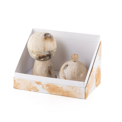 Set of resin mabkhar with aclyric gift box