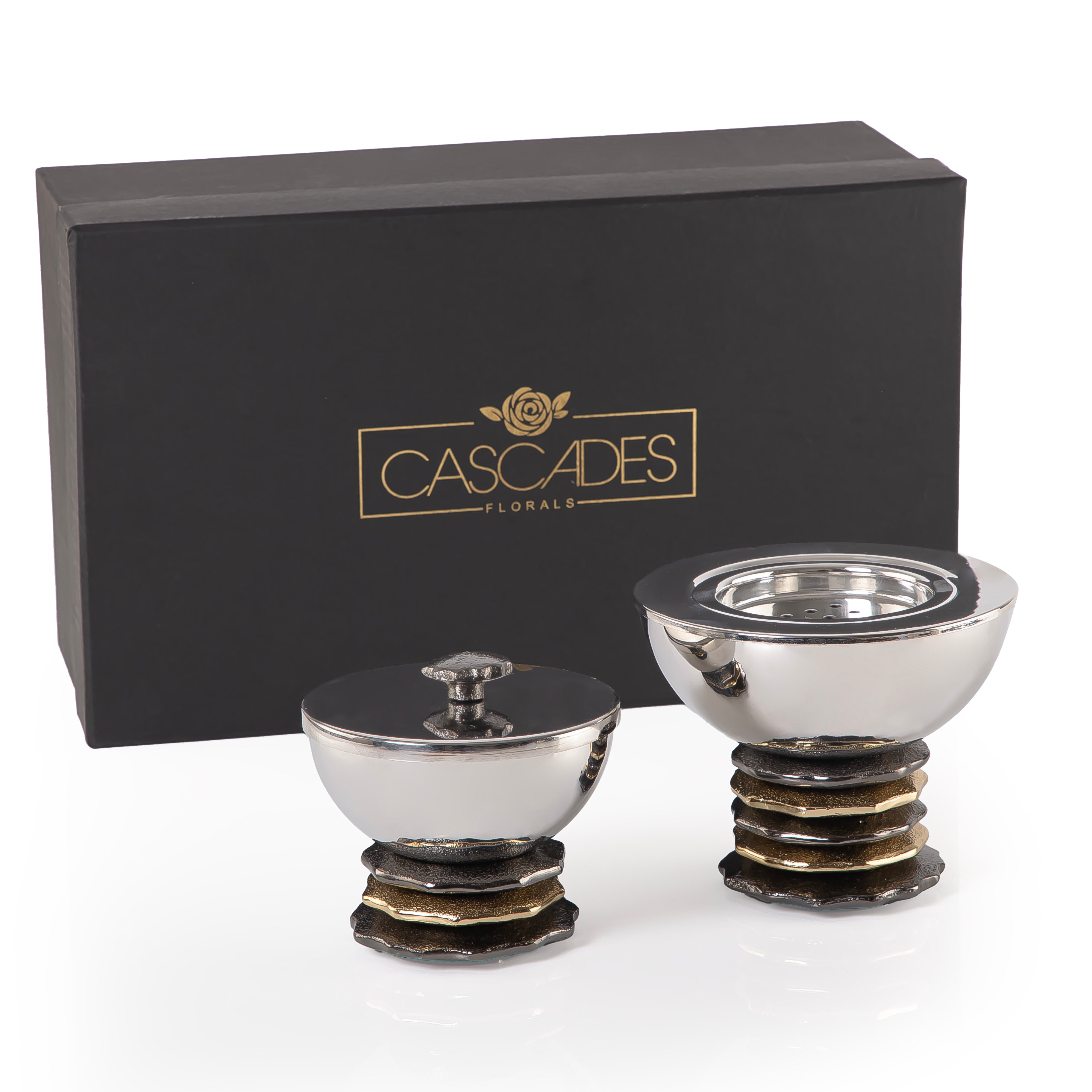 طقم 2 قطعة (مبخر + علبة بخور) مع بوكس هدايا