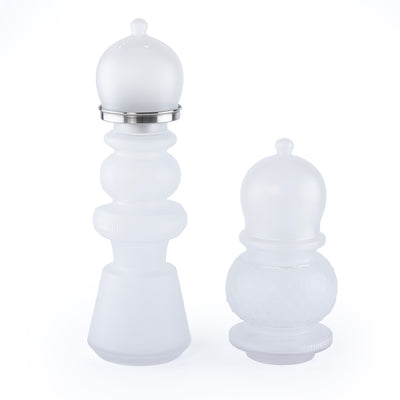 طقم مبخر زجاجي 2 قطعة كبير – أبيض