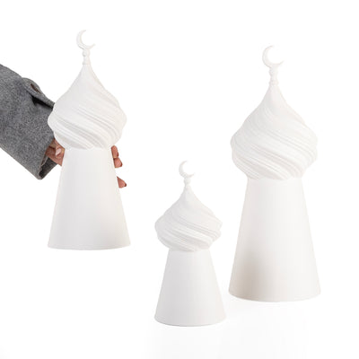 Set of 3 Minaret-Shaped Decorations with Gift Box