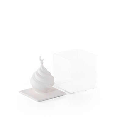 Square Box with White Pottery Cover