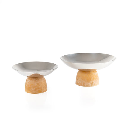 Set of 2 stainless steel stand resin base with gift box