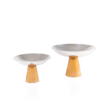 طقم من 2 ستاند أنيق من الراتنج مع بوكس هدايا - برتقالي