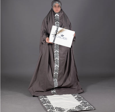 Premium islamic prayer set - grey