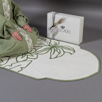 Premium islamic prayer set - green
