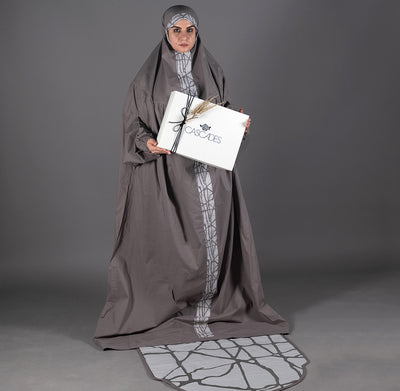Premium islamic prayer set - grey