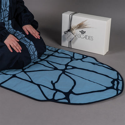 Premium islamic prayer set - dark blue