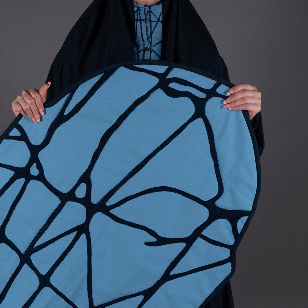 بوكس طقم صلاة مع غطاء أكريليك - أزرق