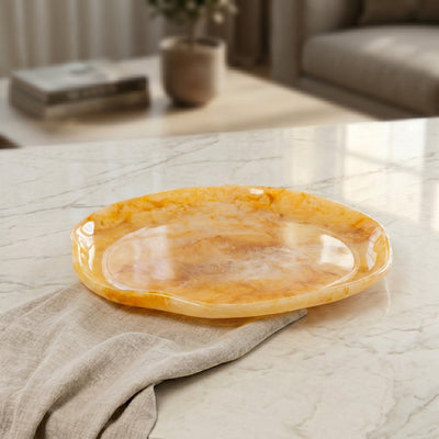 Resin Large Serving Platter - Amber