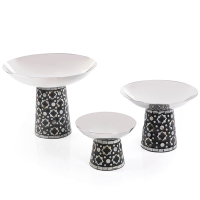Set of 3 Mop stainless stands With Ramadan box-Black