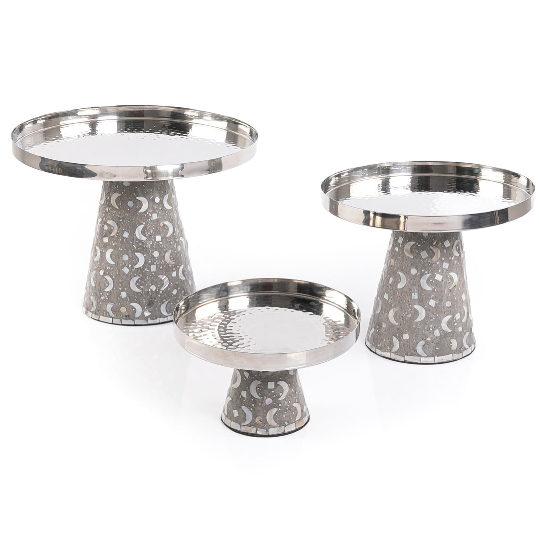Set of 3 Mop stands With Ramadan box-Gray