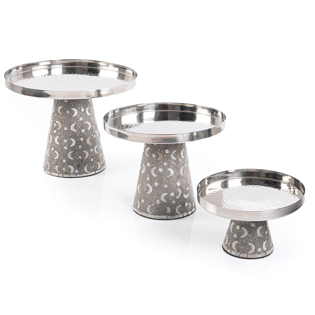 Set of 3 Mop stands With Ramadan box-Gray
