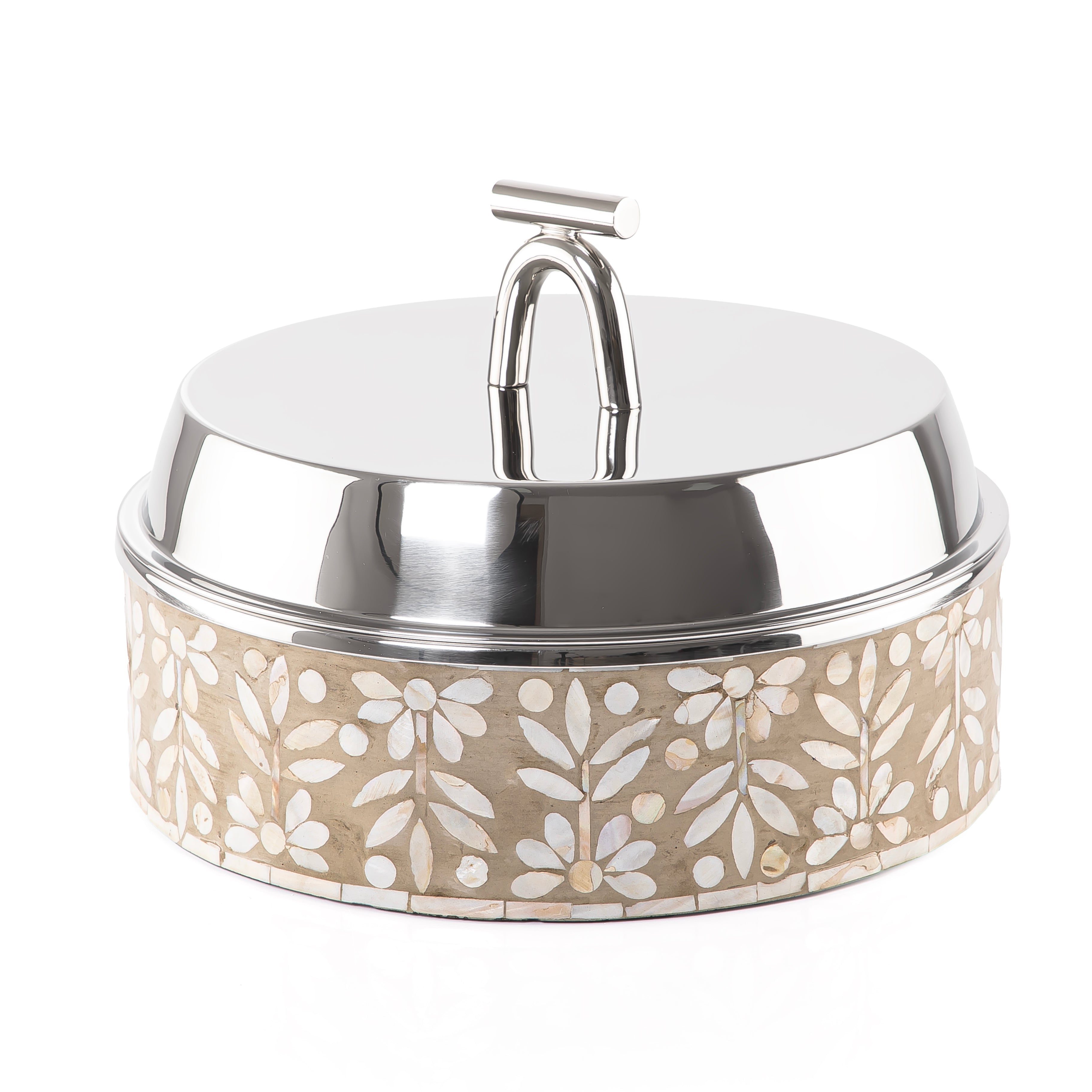 حافظ حرارة الطعام من الصدف و الإستانلس ستيل حجم كبير - بيج