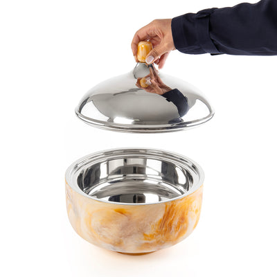 حافظ حرارة الطعام راتنج كبير - عنبر 