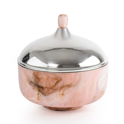  حافظ حرارة الطعام راتنج كبير - وردي 