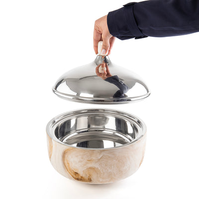 حافظ حرارة الطعام راتنج كبير - بيج 