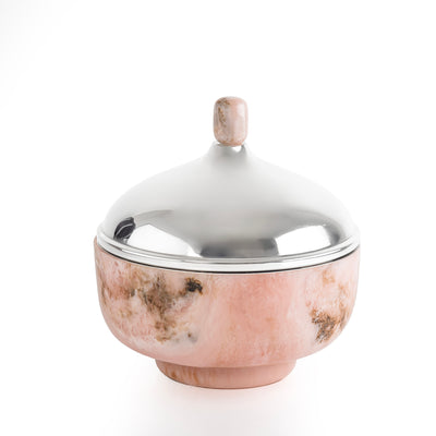 حافظ حرارة الطعام راتنج صغير - وردي