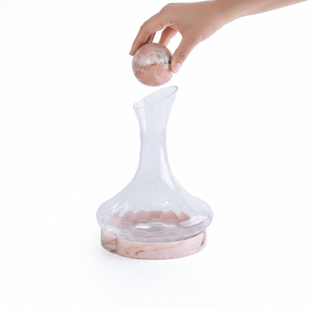 1.8L Glass & Resin Jar - Pink