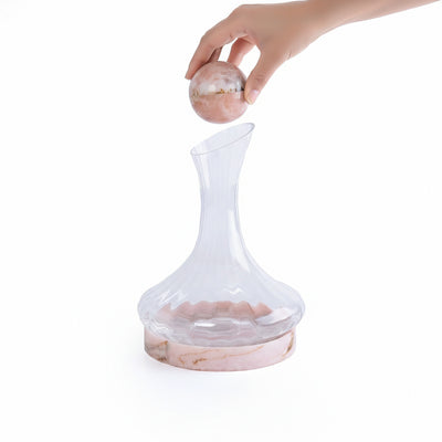 1.8L Glass & Resin Jar - Pink