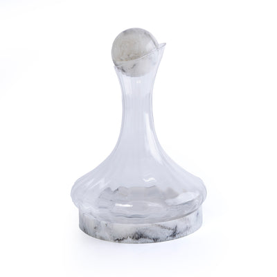 1.8L Glass & Resin Jar - White & Black