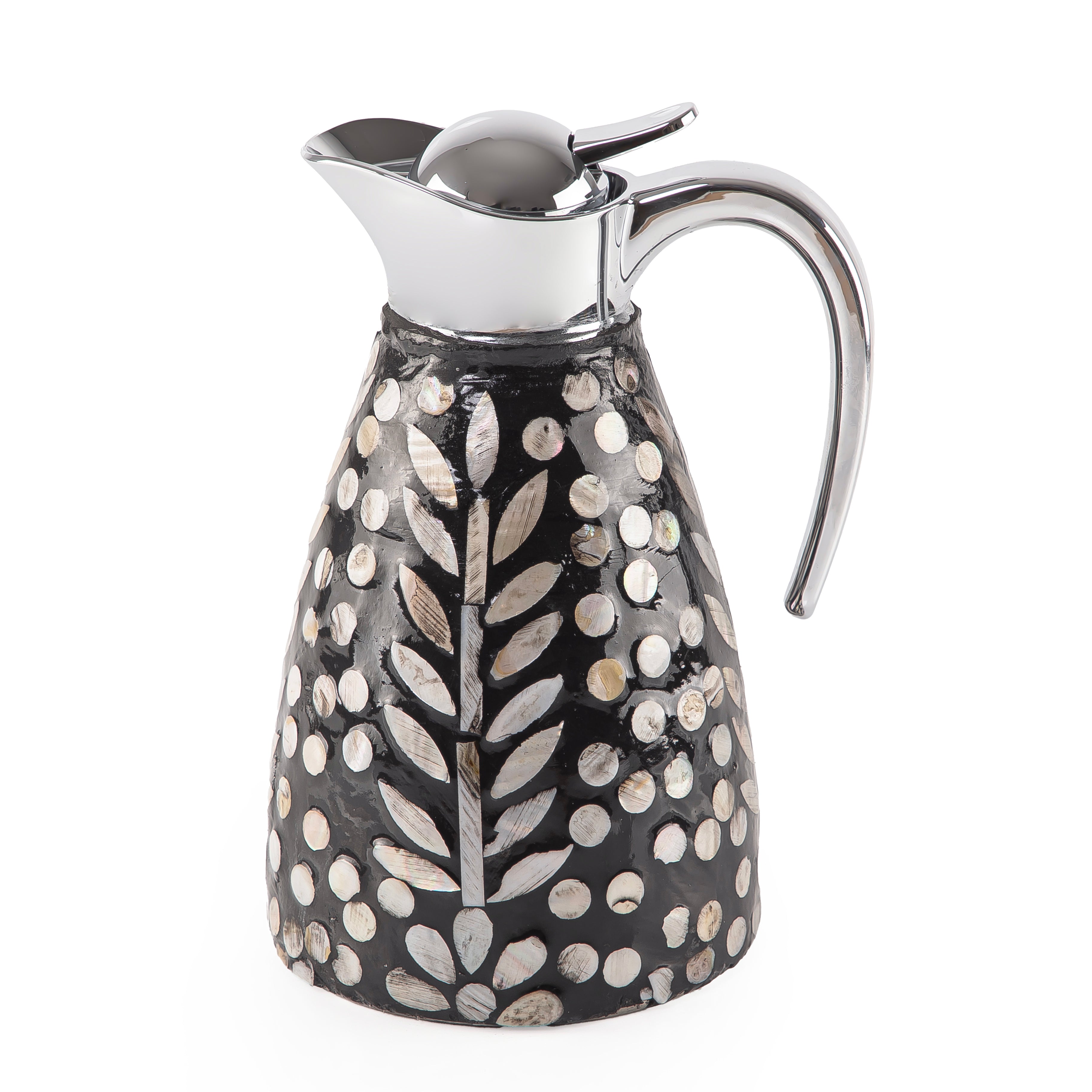 ترمس من الصدف سعة 1.5 لتر حافظ للحرارة - أسود