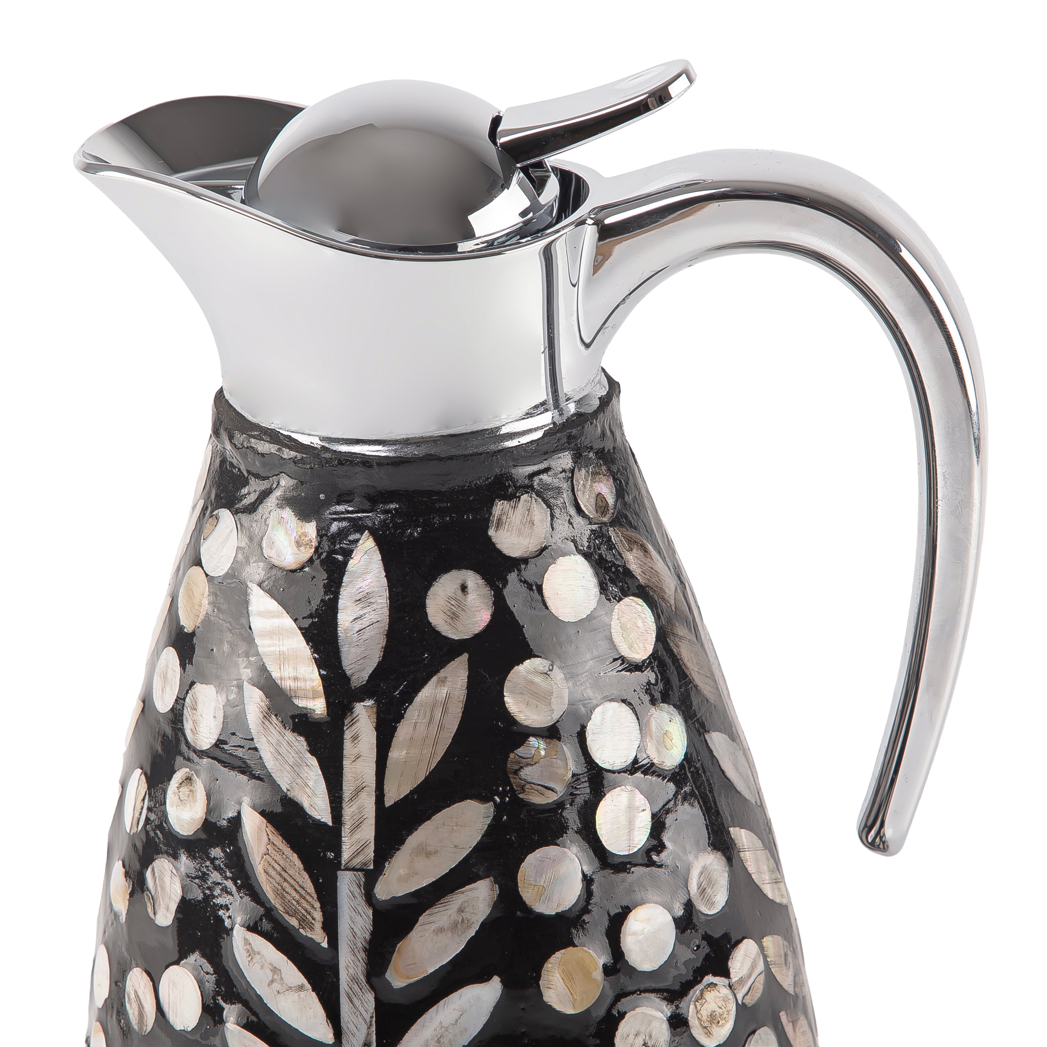 ترمس من الصدف سعة 1.5 لتر حافظ للحرارة - أسود