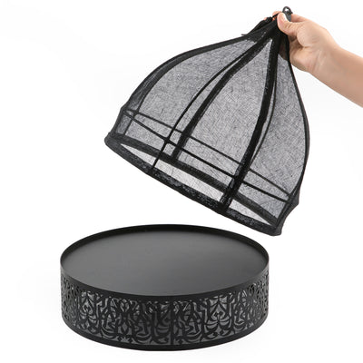 Linen cover with Arabian metal base