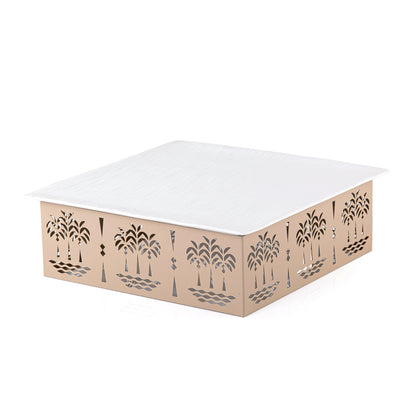 طبق سيراميك مربع بيج - كبير