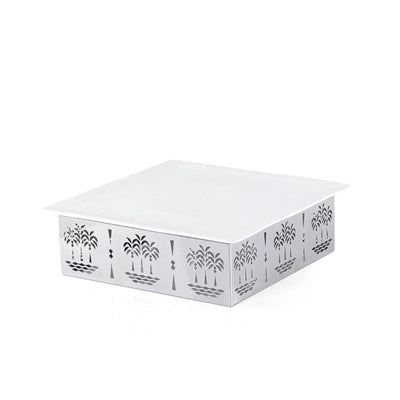 طبق مربع سيراميك رمادي - وسط