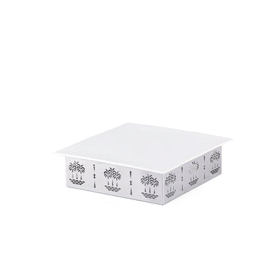 طبق مربع سيراميك رمادي - صغير