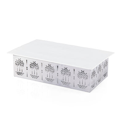 طبق سيراميك مستطيل حجم كبير - رمادي