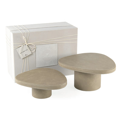 طقم 2 ستاند جلد بني مع بوكس هدايا