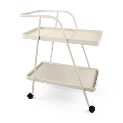 Leather trolley - Dark Beige