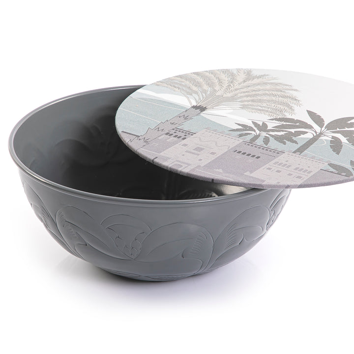 Metal bowl with printed cover big size
