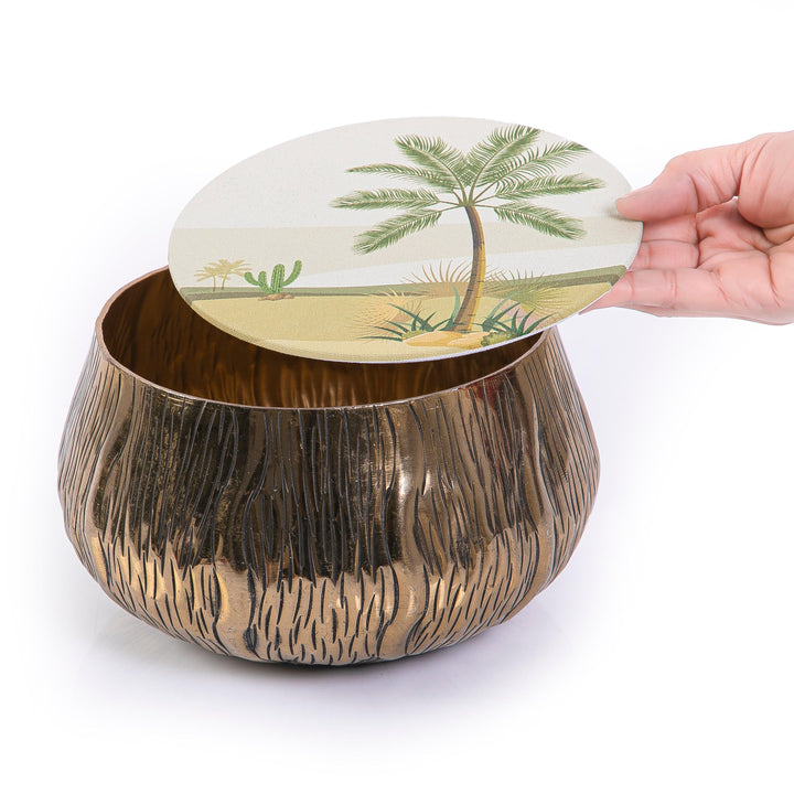 Metal bowl with printed cover - CASCADES