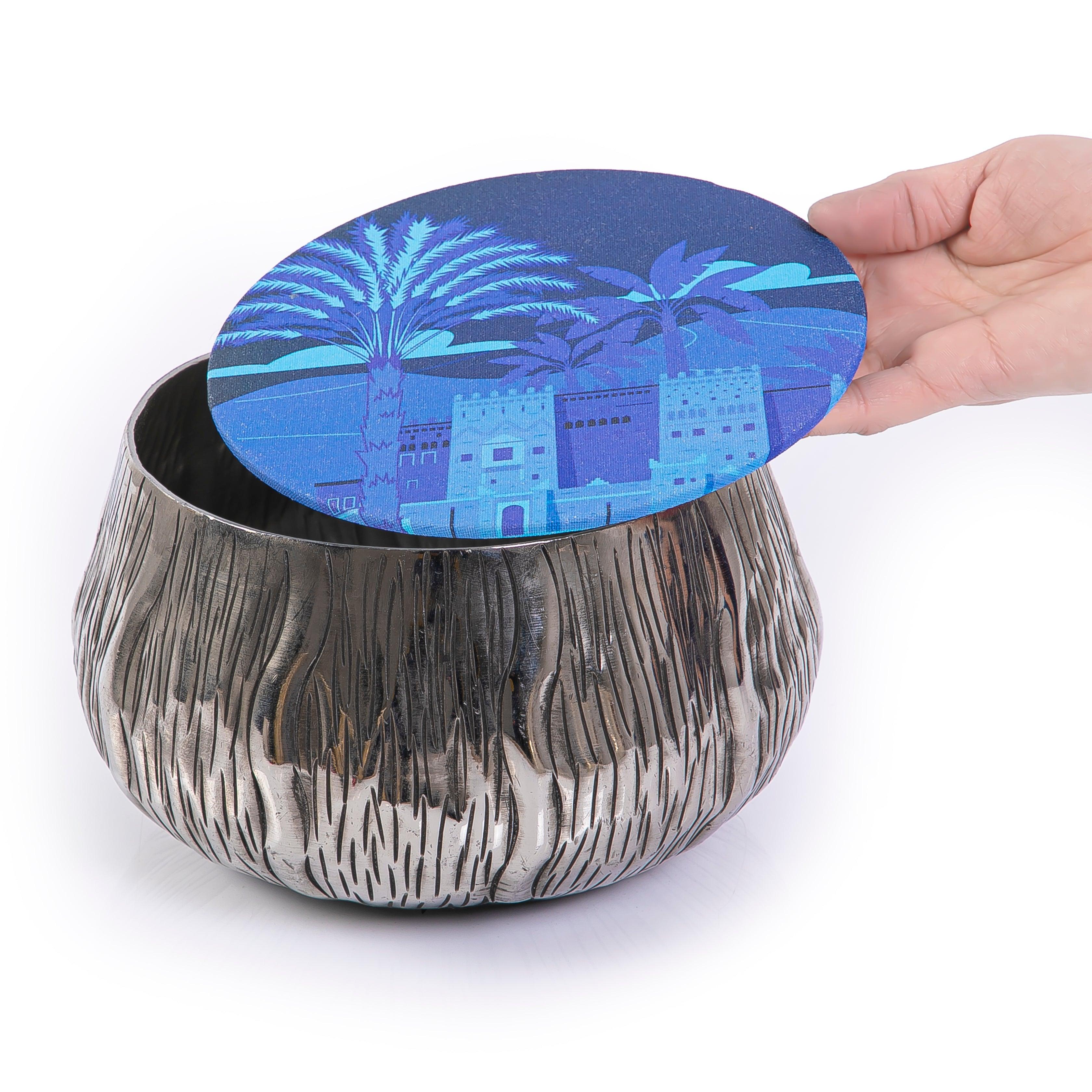 Metal bowl with printed cover - CASCADES