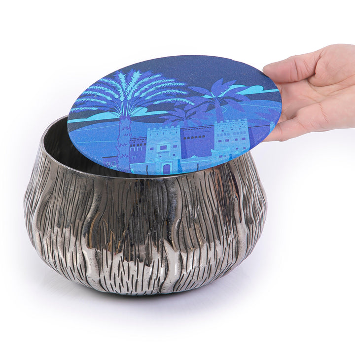 Metal bowl with printed cover - CASCADES