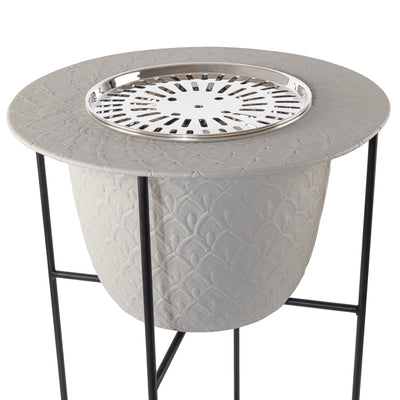 Metal Dua with stand - grey color