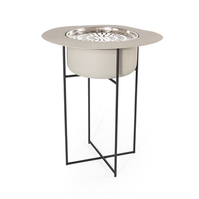 Metal Dua with stand - grey color