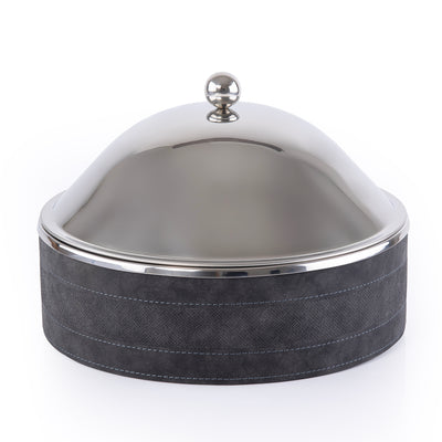 حافظ حرارة الطعام الجلد كبير - أسود