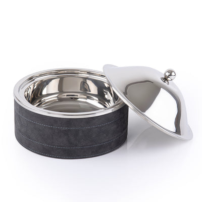 حافظ حرارة الطعام الجلد صغير - أسود