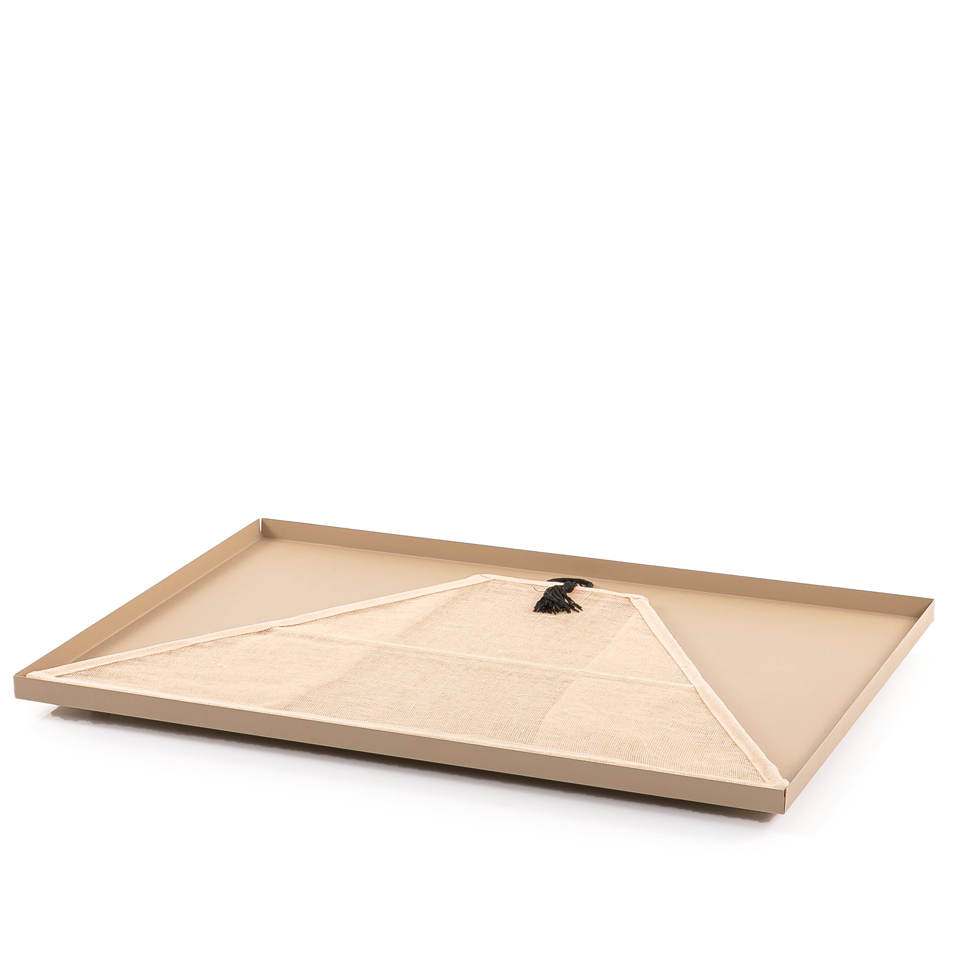 Foldable rattan cover with metal tray - CASCADES