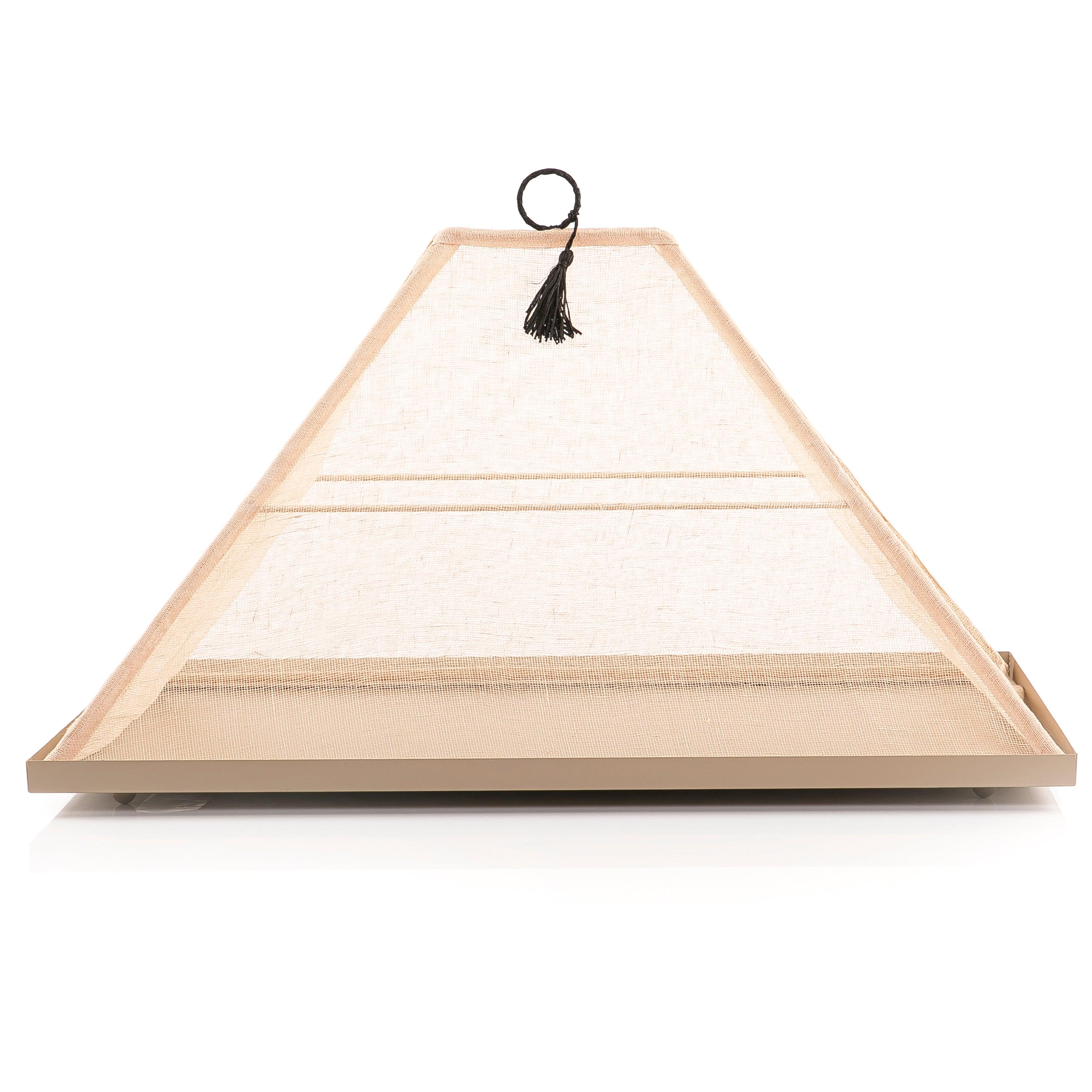 Foldable rattan cover with metal tray - CASCADES