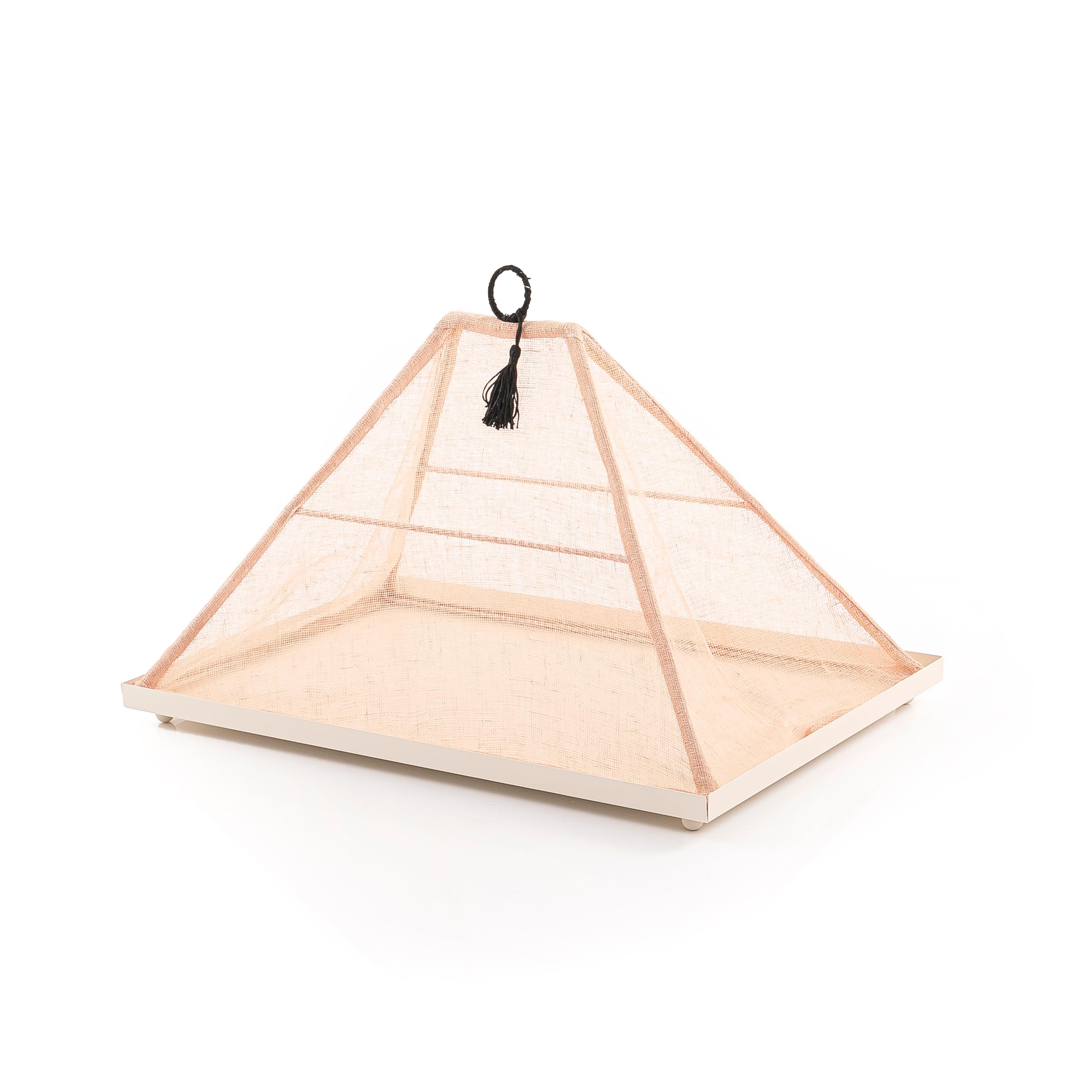 Foldable rattan cover with metal tray - CASCADES