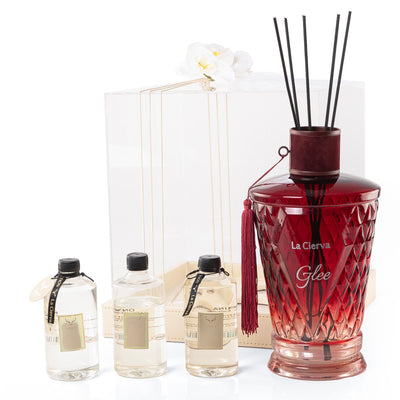 موزع عطر Bliss بحجم 3000 مل مع 3 زجاجات قابلة لأعادة التعبئة مع بوكس اكليريك