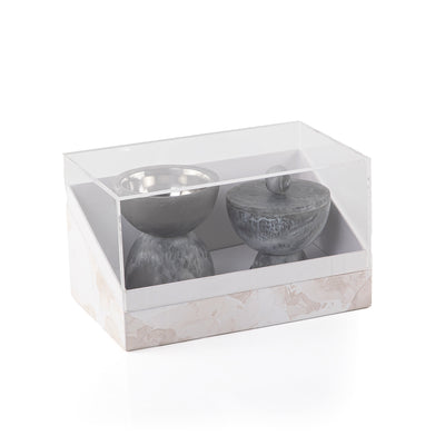 Set of resin mabkhar with aclyric gift box