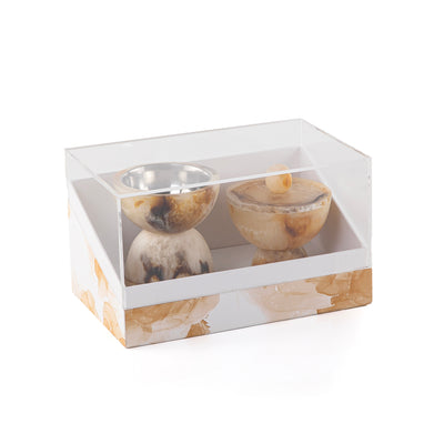 Set of resin mabkhar with aclyric gift box